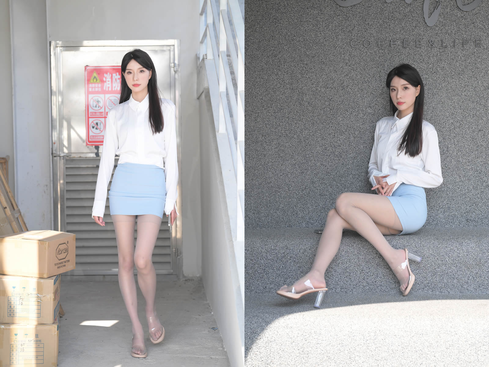 【精选街拍】Vol.0677 不吃鸡蛋街拍作品 – 蓝色制服美女 [909P-17.6GB]-【茹伊映画】